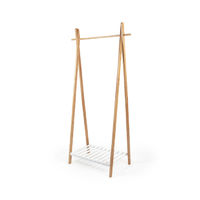 Portant en bois avec étagère blanche "Nagano"
