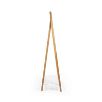 Portant en bois avec étagère blanche "Nagano"