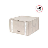 Lot de 5 housses souples sous-vide Compactor beiges "2.0" M