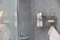 Tablette de douche avec porte-savon a ventouses 4