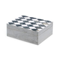 Boite rectangulaire en bois gris "Jaipur"