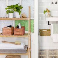 Panier de rangement rose Blush "Lilou"