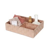 Organisateur de tiroir 3 compartiments rigide rose blush "Stan"