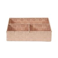 Organisateur de tiroir 3 compartiments rigide rose blush "Stan"