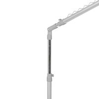 Portant incliné gris et argent à hauteur réglable