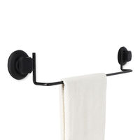 Porte-serviettes simple à ventouses  "Bestlock Black"