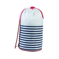 Sac à linge bleu et blanc "Marinière"