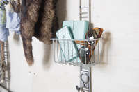 Kit de rangements muraux dressing chromés sur crémaillère "Walltech"