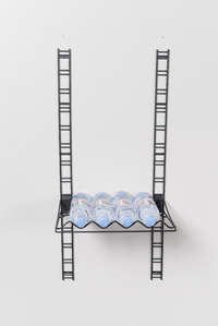 Étagères murales pour bouteilles noires 3 niveaux "Walltech"