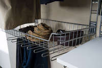 Kit de porte-pantalons muraux chromés sur crémaillères "Walltech"