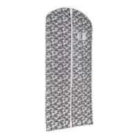 Housse longue pour vêtements grise "Tahiti"