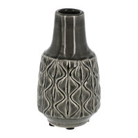 Vase en céramique grise