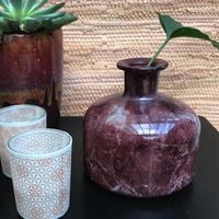 Vase marbré couleur terracotta