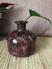 Vase marbré couleur terracotta